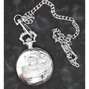 Louis Richard Pocket Watch - Railroad Style - Silver Tone - Quartz Movement